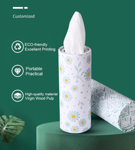 맞춤형 튜브형 박스 포장 차량용 티슈 휴대용 홍보용 차량용 냅킨 티슈 페이퍼 - Product Image 5