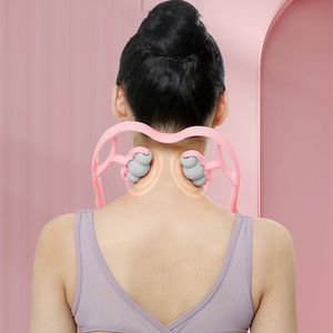 Bola masajeadora de hombro y cuello, herramienta manual de dos puntos para masaje muscular en forma de U - Product Image 1