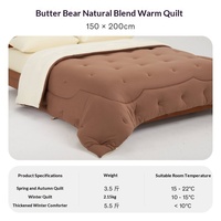 Couette Liangdao Little Bear 3 en laine et soie, épaisse, chauffante, en fibres, moelleuse et chaude, pour l'hiver, le printemps et l'automne, lavable en machine