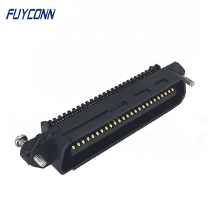 Connettore di modo RJ21 del passo <span class=keywords><strong>50</strong></span> di 2.16mm, connettore centronico maschio 50P del cavo IDC del campione di angolo diritto con tutta la cappa di plastica - Product Image 4