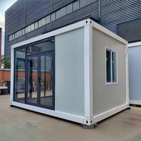 Maison préfabriquée modulaire en verre trempé haute résistance, conteneur détachable pour bureau de luxe en extérieur ou maison d'hôtes
