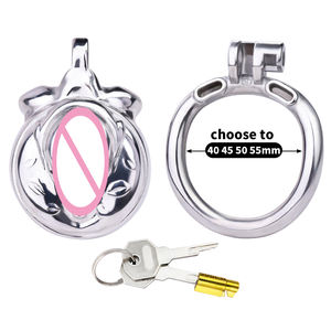 男性用弾性ベルトストラップハーネス付きFRRKSissyステンレススチールチャスティケージ目立たないSissiesFemboyコックケージデバイス - Product Image 3