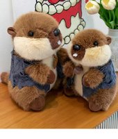 Nouveau jouet en peluche de marmotte brune en peluche jouet d'animal en peluche mignon jouet de marmotte de dessin animé d'animal doux en vente de gros