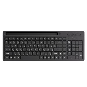 Compacto 2,4G <span class=keywords><strong>USB</strong></span> + BT1 + BT2 Recargable Ergonómico 103 Teclas Árabe Teclado inalámbrico Pad/Teléfono Compatible con PC Laptop - Product Image 1
