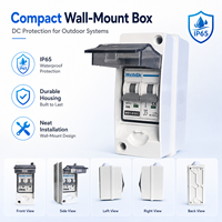 Boîte de distribution solaire photovoltaïque étanche IP65 avec disjoncteur DC 2P 32A 600V et couvercle transparent