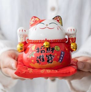 4.5 pouces 11*10*11cm Figurine japonaise cadeau en céramique Fortune chat porte-bonheur <span class=keywords><strong>Maneki</strong></span> <span class=keywords><strong>Neko</strong></span> tirelire pour l'ouverture d'une entreprise - Product Image 6