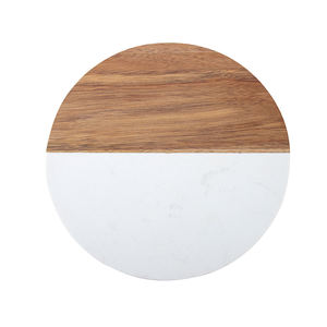 Tabla de Cortar y Tabla de Quesos Redonda Grande de Acacia Natural <span class=keywords><strong>COSEN</strong></span>, Reutilizable, Ecológica, No Tóxica, para Cocina - Product Image 2