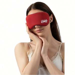 Cooling Silk Feel Sleep Eye Mask for Summer, Breathable Blackout Travel Eye Cover with Ear <b>Hooks</b> and Promotional Gift - Product Image 1