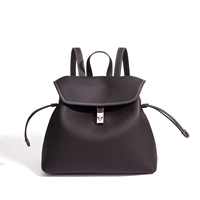 Siap Kirim Tas Ransel Kulit Sapi Bertekstur 2026 untuk Wanita, Tas Ransel Model Bucket dengan Pegangan Atas dan Tali Serut, Tas Selempang Travel, 4 Warna