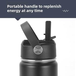 Bouteille d'eau sport isotherme en acier inoxydable 304 de 16 oz, grande capacité, pour l'extérieur – Meilleure vente - Product Image 2