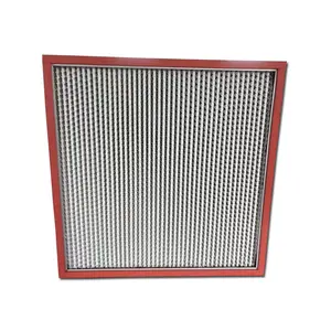 H13 H14 alta capacidad de captura de polvo resistencia al calor filtro HEPA de alta eficiencia plisado profundo para fábrica