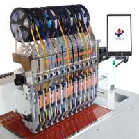 Machine à broder à tête unique 12 couleurs pour paillettes, équipement de fabrication de motifs à sequins multicolores thermocollants