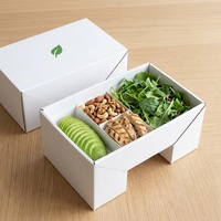 Dossiers en papier écologiques personnalisés avec logo, pelliculage mat et gaufrage pour desserts, aliments pour bébés, traiteur et plateaux de fête