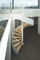 DB Meilleure vente Escalier en colimaçon à structure extérieure en acier avec rampe d'escalier en acier