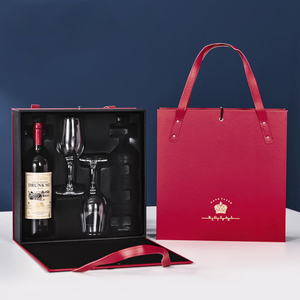 Boîte-cadeau en <span class=keywords><strong>bois</strong></span> de luxe personnalisée avec logo, fabrication artisanale, ensemble de boîtes-cadeaux pour <span class=keywords><strong>bouteille</strong></span> de vin et verre à vin - Product Image 6