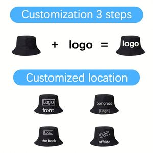 Casquette de pêcheur réversible unisexe d'été avec logo, broderie de haute qualité, impression personnalisée - Product Image 2
