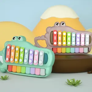 Apprendimento educazione cognizione del colore battere il pianoforte chiave giocattolo strumenti musicali per bambini giocattoli 2024 con luci