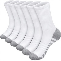 Stocks tricotés blancs d'automne et d'hiver pour hommes sur mesure avec logo imprimé à la mode pour le basket-ball Commande minimum 10 paires