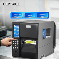 Impresoras de Transferencia Térmica LONVILL, Impresora Industrial RFID de Alta Capacidad con Cinta de 450 m y Medios de 203 mm para Etiquetas Colgantes de Alto Volumen