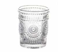 Ensemble de quatre pièces de verres à eau en cristal transparent