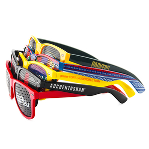 Flag <strong>Sunglasses</strong> USA <strong>UK</strong> France Italy Germany Fan Pinhole Sticker Country Football Event Red Sun Glasses for Given Away - Product Image 1