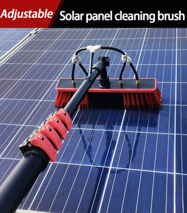 Cepillo de Limpieza para Paneles Solares Más Vendido - Mango Telescópico Extensible de Metal, Cabezal de Cepillo de Nailon de 50 cm de Ancho, Resistente al Agua y Duradero - Product Image 1