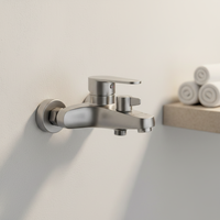 Mitigeur thermostatique mural chromé apparent pour douche, robinet de douche pour salle de bain