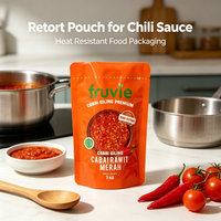 Sachet Doypack Imprimé par Gravure, Résistant à l'Humidité, Résistant aux Hautes Températures, en Plastique Stratifié pour Emballage Alimentaire (Sauce Pimentée)