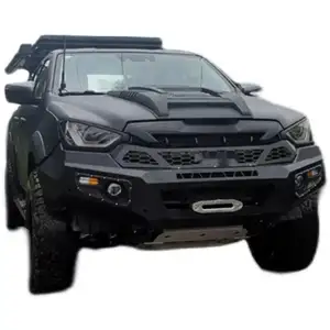 توريد المصنع 4x4 إكسسوارات السيارات المصد الأمامي المصد الأمامي الكربون الصلب لإيسوزو 21 +