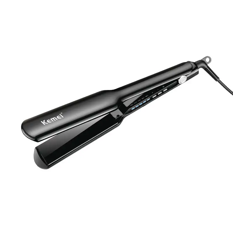 Alisador de cabelo kemei KM-1209 450f, placa de aquecimento, ferramenta para estilizar o cabelo, aquecimento rápido, performance térmica, com tela lcd