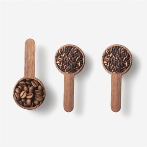 8g Walnut Wooden Measuring Spoon Scoop <b>Coffee</b> Beans Bar Kitchen Home Baking Tool Measuring Cup Measuring Tools - Product Image 2