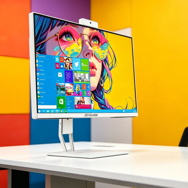 New Arrival 24 Inch I3 I5 I7 8GB 16gb RAM 256GB SSD Desktop Barebone Computer Set All in One Pc