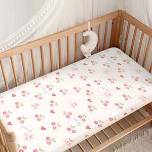 <b>Muslin</b> Standard Fitted Crib Sheets 360 Mattress Wrapping No Slip Toddler Bed Sheet - Product Image 5