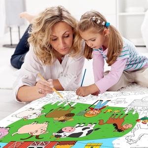 Poster Gigante da Colorare con Animali, Carta da Disegno Personalizzabile, Rotolo per Disegnare e Colorare, Banner Artistico, Copritavolo, Decorazione Murale - Product Image 3