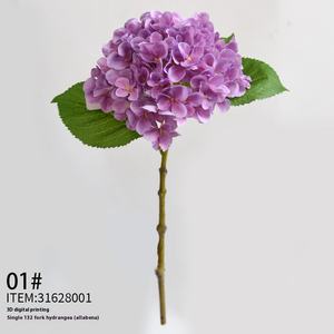 Ortensie Artificiali in Lattice Effetto Reale, Fiori di Ortensia a Testa Grande Verde e Bianchi per Decorazioni Matrimoniali - Product Image 6