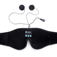 Masque de Sommeil 3D Musical Super Doux avec Casque Audio Stéréo Intégré et Bandeau Réglable en Coton Élastique