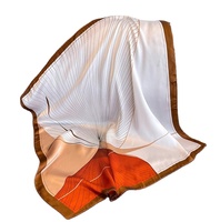 Hoshom Square Coffret Cadeau de Créateur de Mode, Foulard en Soie de Marque pour Femme, Véritable, Imprimé Floral, Motif Cheval, Violet, Style Bandana, de Chine