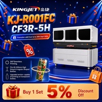 Imprimante UV rotative numérique Kingjet 360 pour bouteilles en verre, haute vitesse 26 ppm, résolution 600x900 dpi