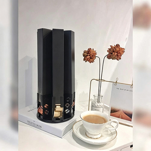 Support de <span class=keywords><strong>rangement</strong></span> rotatif à 360 degrés pour capsules de café <span class=keywords><strong>Nespresso</strong></span> et organisateur de dosettes K-Cup en métal pour cuisine et chambre d'hôtel - Product Image 2