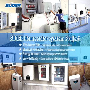 12kw 집 전체 하이브리드 태양열 및 Mppt 컨트롤러를 위한 10kwh 리튬 철 배터리를 사용한 완벽한 가정용 태양 에너지 시스템 - Product Image 2