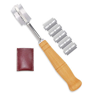 Boulangers de cuisine faisant la pâte emporte-pièce Scoring Pain <span class=keywords><strong>Lame</strong></span> Couteau Slashing Outil avec 5 Lames de Rasoir et 1 Housse en Cuir - Product Image 1