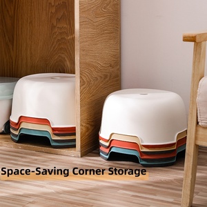 Taburete de Plástico Grande en Oferta, Diseño Apilable Antideslizante, Material PP para <span class=keywords><strong>Baño</strong></span>, Cocina, Dormitorio y Uso Doméstico - Product Image 4