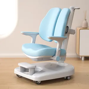 인체 공학적 스마트 어린이 연구 의자 잠글 수있는 바퀴 홈 가구 제조업체 어린이를위한 어린이 높이 조절 의자