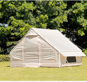 Tente de camping familiale <span class=keywords><strong>gonflable</strong></span> personnalisée en toile avec <span class=keywords><strong>auvent</strong></span> complet et véranda extensible pour le glamping en plein air - Product Image 4