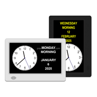 Pro jam Digital 7 "untuk lansia, tampilan besar analog dengan kalender tripod, alarm kustom orang tua, pengingat obat DST otomatis