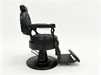 Fauteuil de Barbier Professionnel Inclinable à Rotation 360 Degrés en Cuir PVC pour Salon de Coiffure, Hôpital, Atelier
