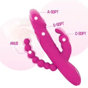 Fantastic New Placer Design Triple 10 vibratório C A G ponto coelho vibrador vibrador anal plug brinquedo sexual para mulheres buceta