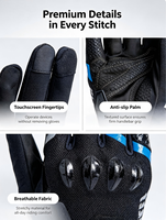 Sarung Tangan Berkendara Motor Anti Selip Tahan Lama Unisex Full Finger Perlindungan UV Tahan Abrasi untuk Sepeda Motor Trail ATV Bersepeda