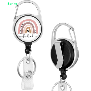 พวงกุญแจแบนแบบพับเก็บได้โลโก้ขนาดใหญ่ออกแบบได้ตามต้องการพร้อมคลิปหนีบบัตรพร้อมพวงกุญแจคาราไบเนอร์และคาราไบเนอร์สำหรับส่งเสริมการขาย - Product Image 3