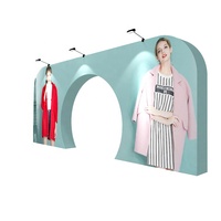 EZ tube — arrière-plan 3D léger, présentoir du commerce extérieur, banderole de tapis rouge, taie d'oreiller droite, 10x20